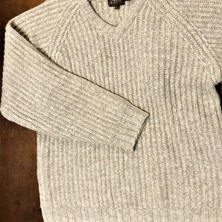 【古着】★Vネック・メンズ・ラグラン袖セーター　サイズL　　☆彡の画像