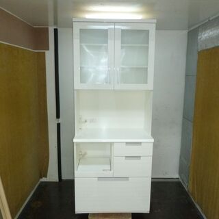 美品☆k127☆ニトリ☆食器棚・レンジボード☆幅800㎜×高