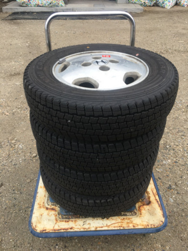 145R12 6PRスタッドレス9分山+ホンダ純正アルミ