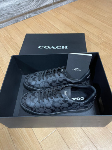 新品coachスニーカー黒27センチ