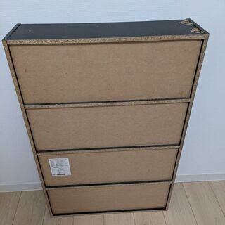 無料！　スリムラック　山善 本棚 コミック収納ラック 4段 幅60×奥行17×高さ89cm 耐荷重50kg ダークブラウン CMCR-9060(DBR)の画像