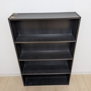 無料！　スリムラック　山善 本棚 コミック収納ラック 4段 幅6...