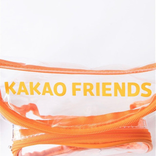新品未使用　WEGO　 KAKAOFRIENDSコラボクリアウエストバッグ　オレンジの画像
