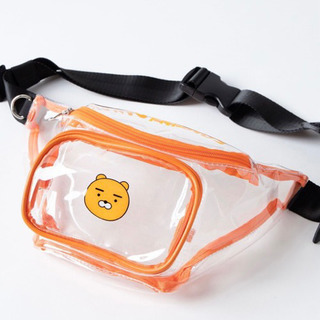新品未使用　WEGO　 KAKAOFRIENDSコラボクリアウエストバッグ　オレンジの画像