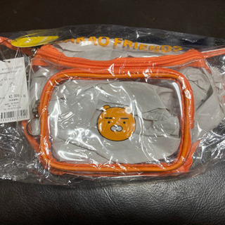 新品未使用　WEGO　 KAKAOFRIENDSコラボクリアウエストバッグ　オレンジの画像