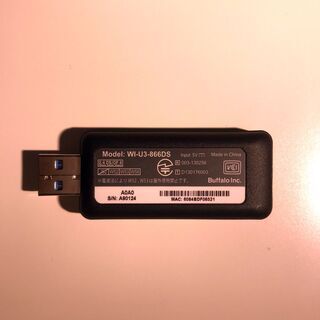 無線LAN子機 BUFFALO WI-U3-866DS AirStation 11ac/n/a/g/b 866Mbps USB3.0用の画像