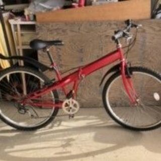 折り畳みMTB 26インチ 6段変速 レストア ブレーキ･シフトレバー･チェーン･サドル･タイヤ交換済みの画像