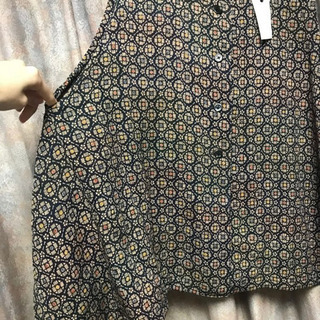 着物リメイク　フレアベストの画像