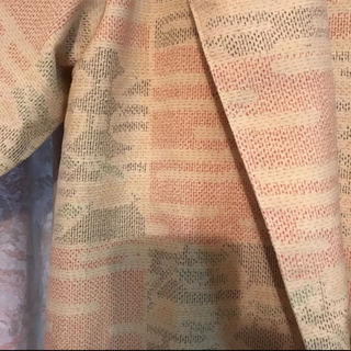 着物リメイク　黄色の羽織りの画像