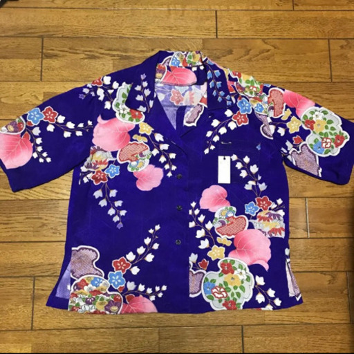 着物リメイク　アロハシャツ