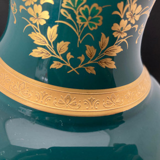 Noritake(ノリタケ)　花瓶　緑地金彩鳥葡萄　廃盤品　専用箱有【愛品倶楽部柏店】の画像