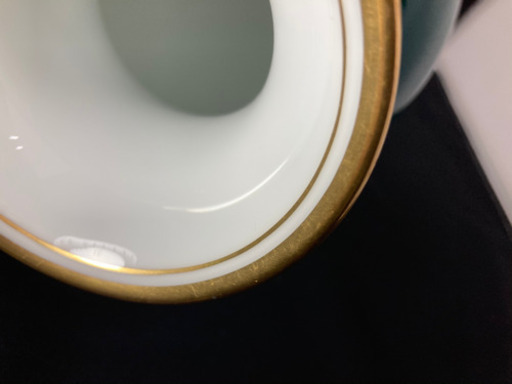 Noritake(ノリタケ)　花瓶　緑地金彩鳥葡萄　廃盤品　専用箱有【愛品倶楽部柏店】