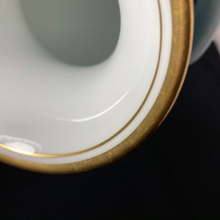 Noritake(ノリタケ)　花瓶　緑地金彩鳥葡萄　廃盤品　専用箱有【愛品倶楽部柏店】の画像