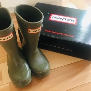 【美品/箱付】HUNTER 子ども用長靴　14cm