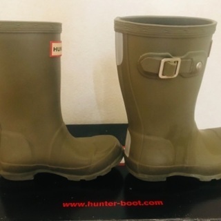 【美品/箱付】HUNTER 子ども用長靴　14cmの画像