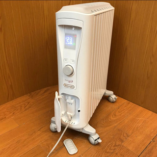★2019年製★美品★DeLonghi デロンギ デルカルドオイルヒーター RHJ75V0915-GY リモコン付き　ピュアホワイト（C410）AKARI