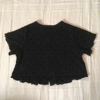 【お取引中】透かし編み半袖ボレロ / 95サイズの画像