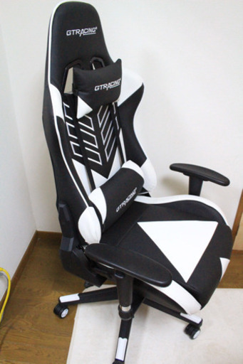 超美品！GTRACING GT007- WHITE ゲーミングチェア