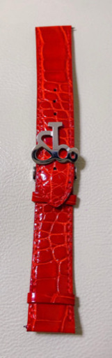 ジェイコブ高級革ベルト　赤　未使用　最安値