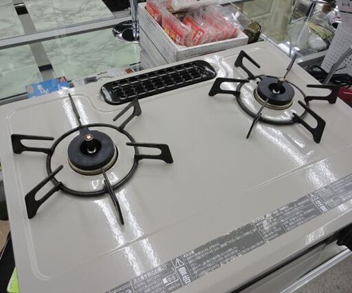 16年製 都市ガス ガステーブル 幅56cm リンナイ ガスコンロ 左強火 DCM01BEL 水無し 片面焼 12A 13A ☆ Pa