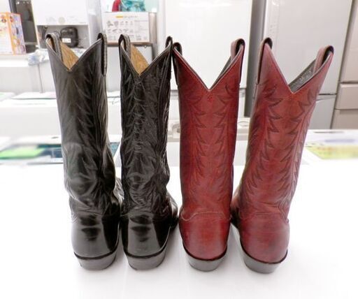 2足 ウエスタンブーツ NOCONA/ノコナ・JUSTIN/ジャスティン レザーブーツ 6B 23.5cm レディース シューズ USA 札幌 西岡店