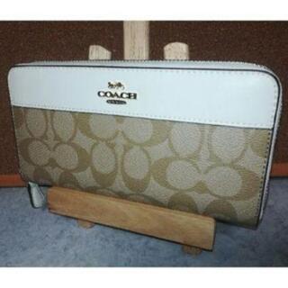 箱付き✨【新品】COACH♥ライトカーキ × チョーク　長財布