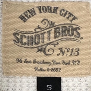 SCHOTTショット　サーマルヘンリーネックロングTシャツS USEDの画像
