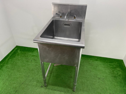 業務用　ステンレス　1層シンク流し台　蛇口付き　厨房　飲食店W500xD750xH850mm