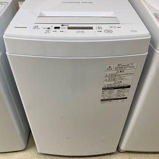 洗濯機 東芝 TOSHIBA AW-45M7(W) 2019年製 4.5kg 中古品