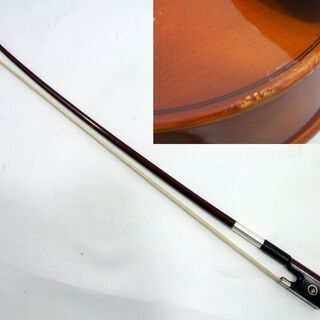 メンテ済み スズキバイオリン No210 1/8 幼児用 分数 2016年 新品弦 未使用 弓 鈴木ケース アジャスター内臓テールピース チョイキズ 鈴木バイオリンケース 全国発送対応 中古バイオリン 愛知県清須市より 管理（カ）8030の画像