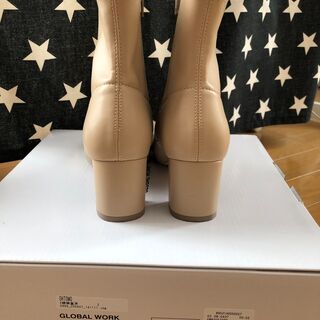GLOBAL WORK ショートブーツ（ベージュ）の画像
