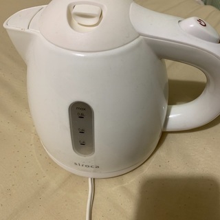 【電気ケトル】シロカ・ホワイト・使用感アリ
