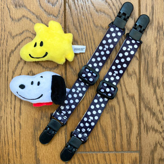【値下】 スヌーピー マルチクリップ 2個セット 帽子クリップ ベビーカー バギー ベビー ブランケット タオルクリップ マスコットは新品の画像