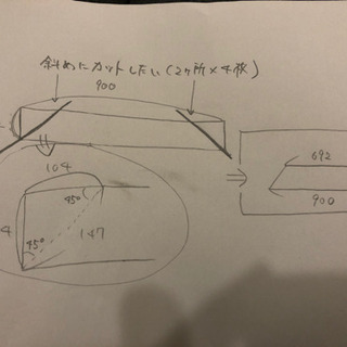 木材を斜めにカットしたい