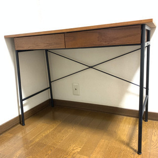 ニコアンド　nicoand 木目　デスク　折りたたみ　組み立ての画像