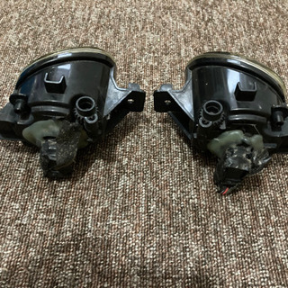 汎用 トヨタ/ダイハツ系 フォグランプ ガラスレンズ LEDバルブ付き…の画像
