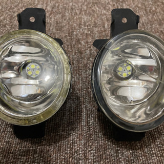 汎用 トヨタ/ダイハツ系 フォグランプ ガラスレンズ LEDバルブ付き…の画像