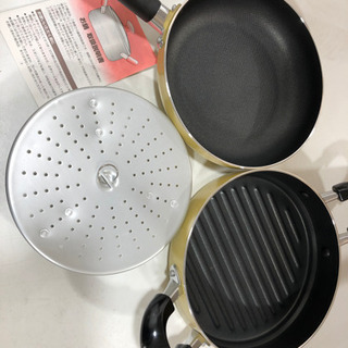 未使用品　鍋　フライパン　落とし蓋　蒸し料理　お買得　セット　人気商品