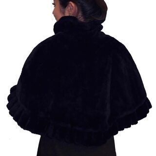 ファーショール ハイネック　【ブラック】の画像