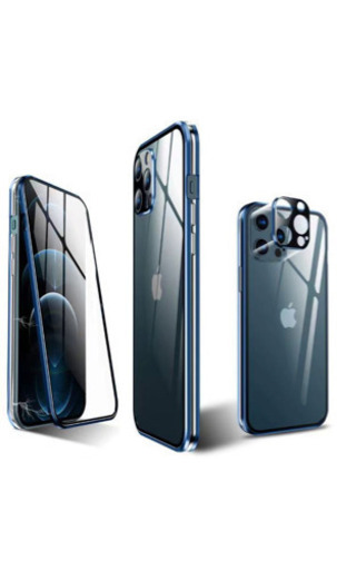 新品未開封　iPhone12 pro 128g simフリー +ガラスとアルミバンパー 360°全面カバー 