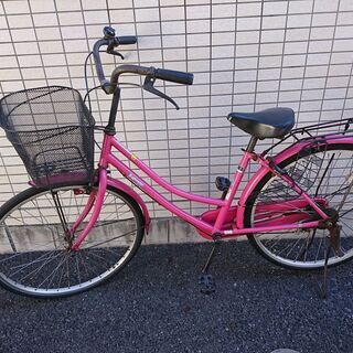 自転車　ピンクの画像