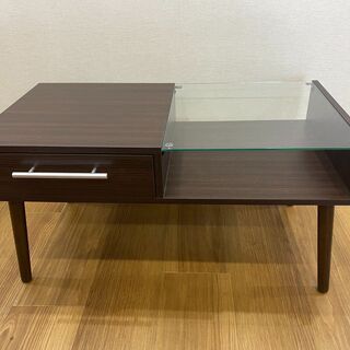 リビングテーブル　センターテーブル　収納 引き出し付き テレワーク②の画像