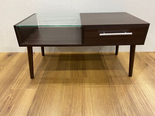 リビングテーブル　センターテーブル　収納 引き出し付き テレワーク④