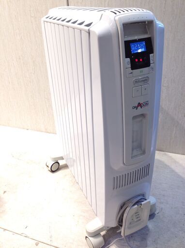 ★2858★DeLonghi　デロンギ　オイルヒーター　DDQ0915-WH　リモコンなし　暖房器具 【ドラゴンデジタル】 X字型フィン9枚