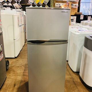 【管理IR012562-007】シャープ 2013年 SJ-H12W-S 118L 2ドア冷凍冷蔵庫の画像