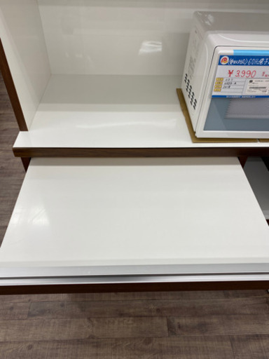 河口家具製作所 食器棚 レンジボード キッキンボード ブラウン 木目調 25,000円