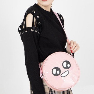 新品未使用　WEGO　サークルエナメルショルダーバッグ　ピンク