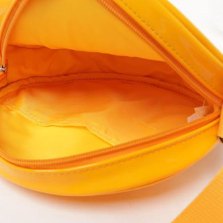 新品未使用　WEGO　サークルエナメルショルダーバッグ　オレンジの画像
