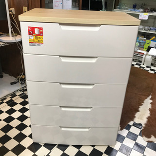【リサイクルショップ八光　田上店】ウッドトップチェスト 5段 H...