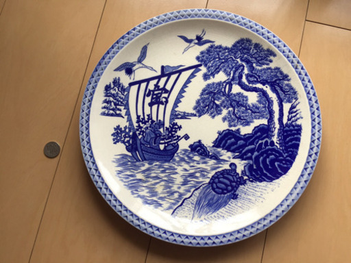 昭和 印判皿 大皿 骨董 中古